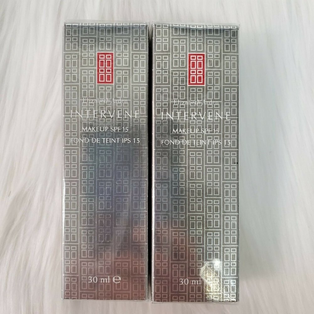Lot of 2 Elizabeth Arden Intervene Makeup Spf 15 Soft Honey #10 New Sealed